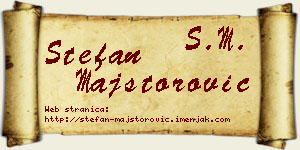 Stefan Majstorović vizit kartica